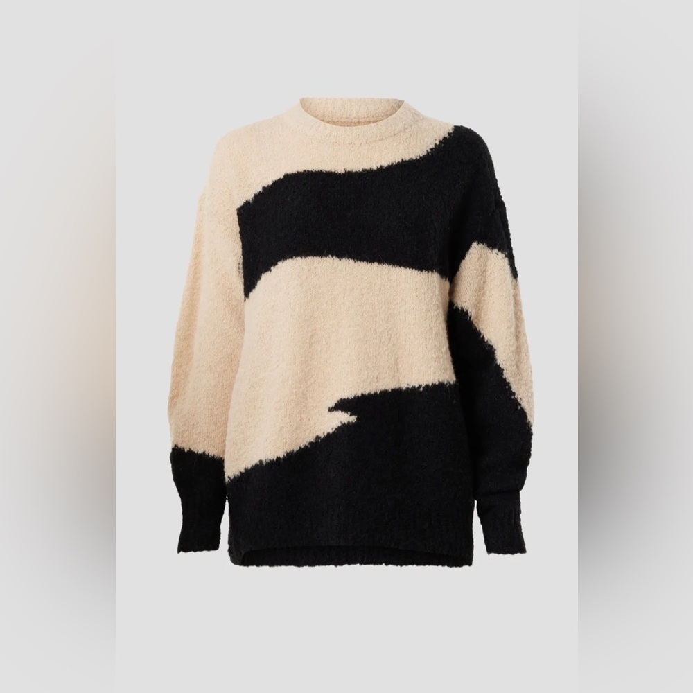 Apiece Apart Alpaca Colorblock Pattern Sweater Size Medium NWOT
